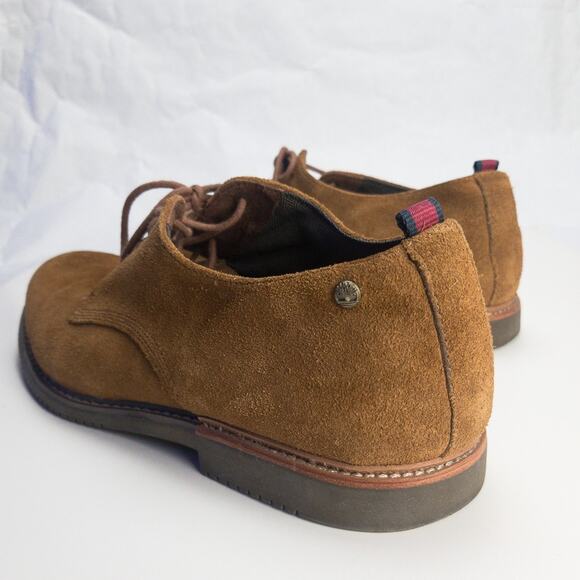 Timberland Suede Oxford Shoes Men’s 12 Tan Grip Sole Almond Toe Comfort Insole main image 11